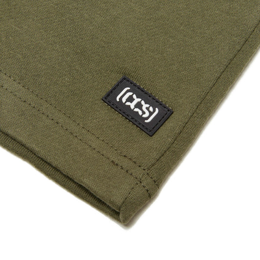 CCS Logo Rubber Patch Sweat Shorts - Army Green