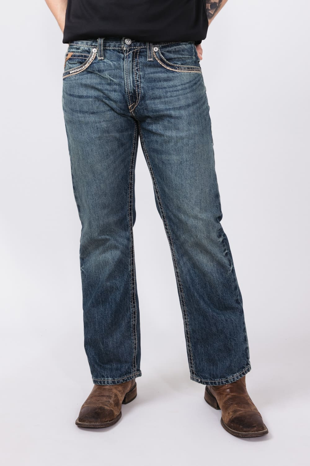 Ariat Straight Fit Jeans for Men | 10012703-GAMBLER 18.5" LEG