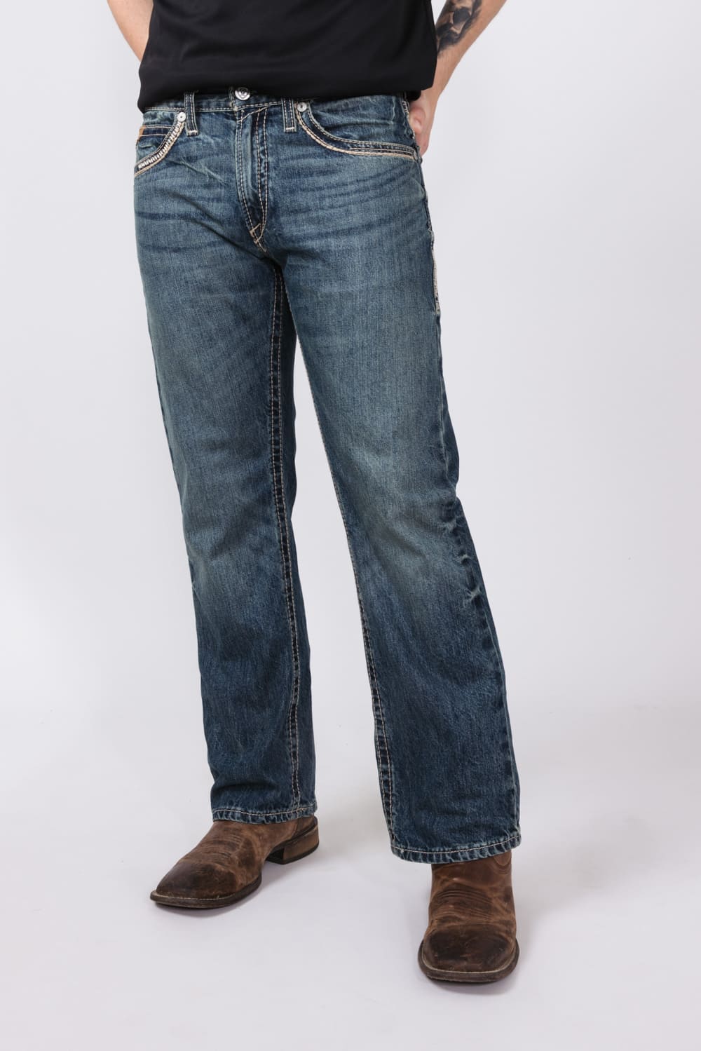 Ariat Straight Fit Jeans for Men | 10012703-GAMBLER 18.5" LEG
