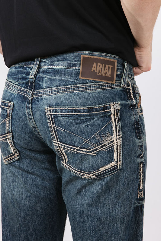 Ariat Straight Fit Jeans for Men | 10012703-GAMBLER 18.5" LEG