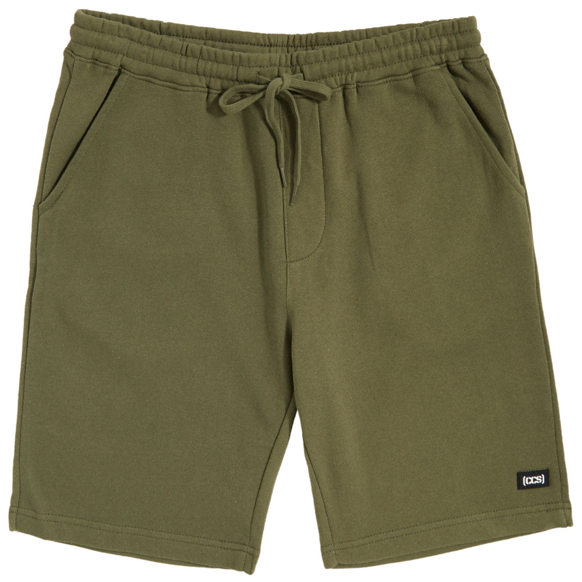 CCS Logo Rubber Patch Sweat Shorts - Army Green
