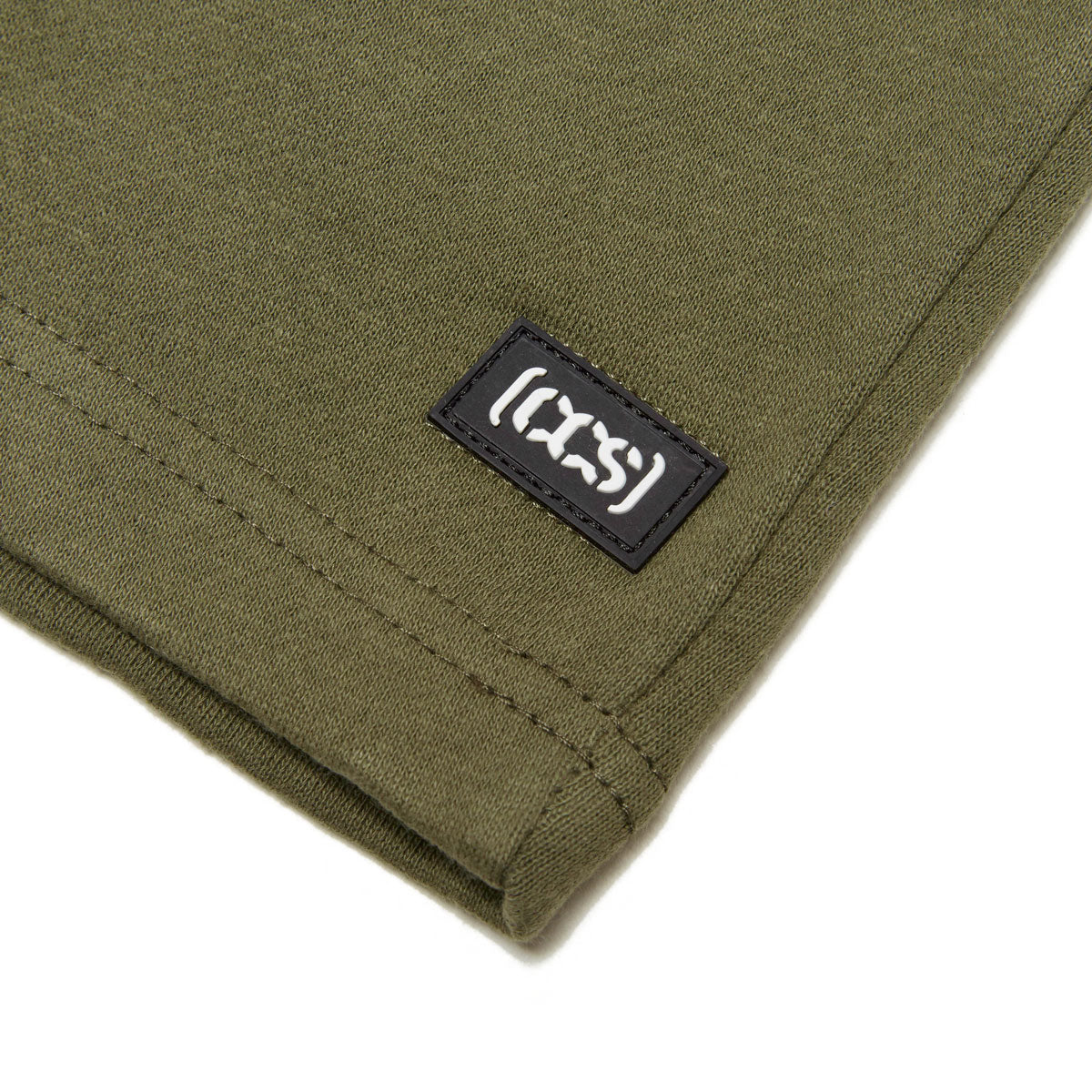CCS Logo Rubber Patch Sweat Shorts - Army Green