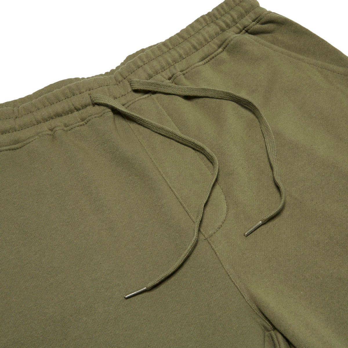 CCS Logo Rubber Patch Sweat Shorts - Army Green