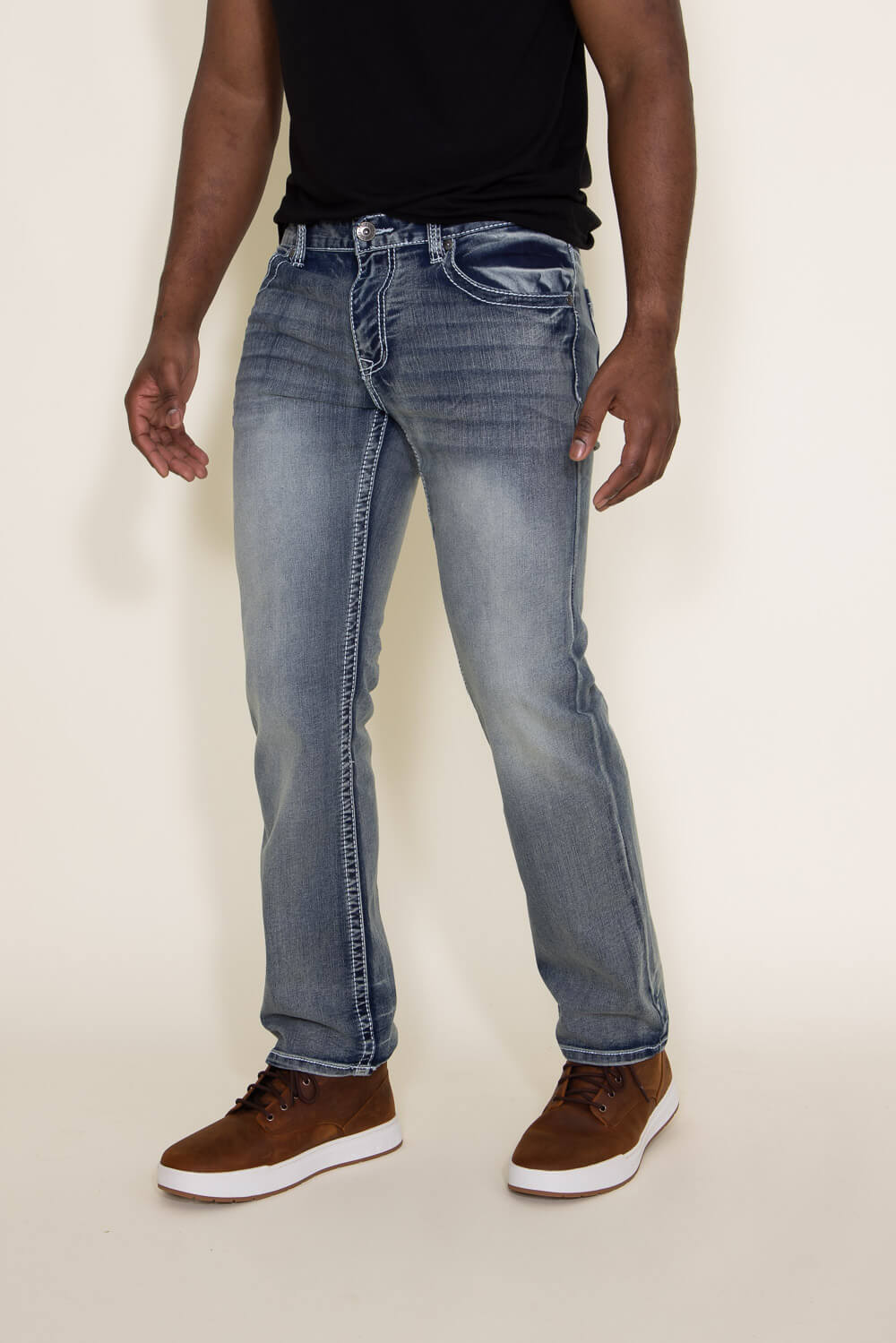 True Luck Dominic Bootcut Stretch Jeans for Men | TL15350239